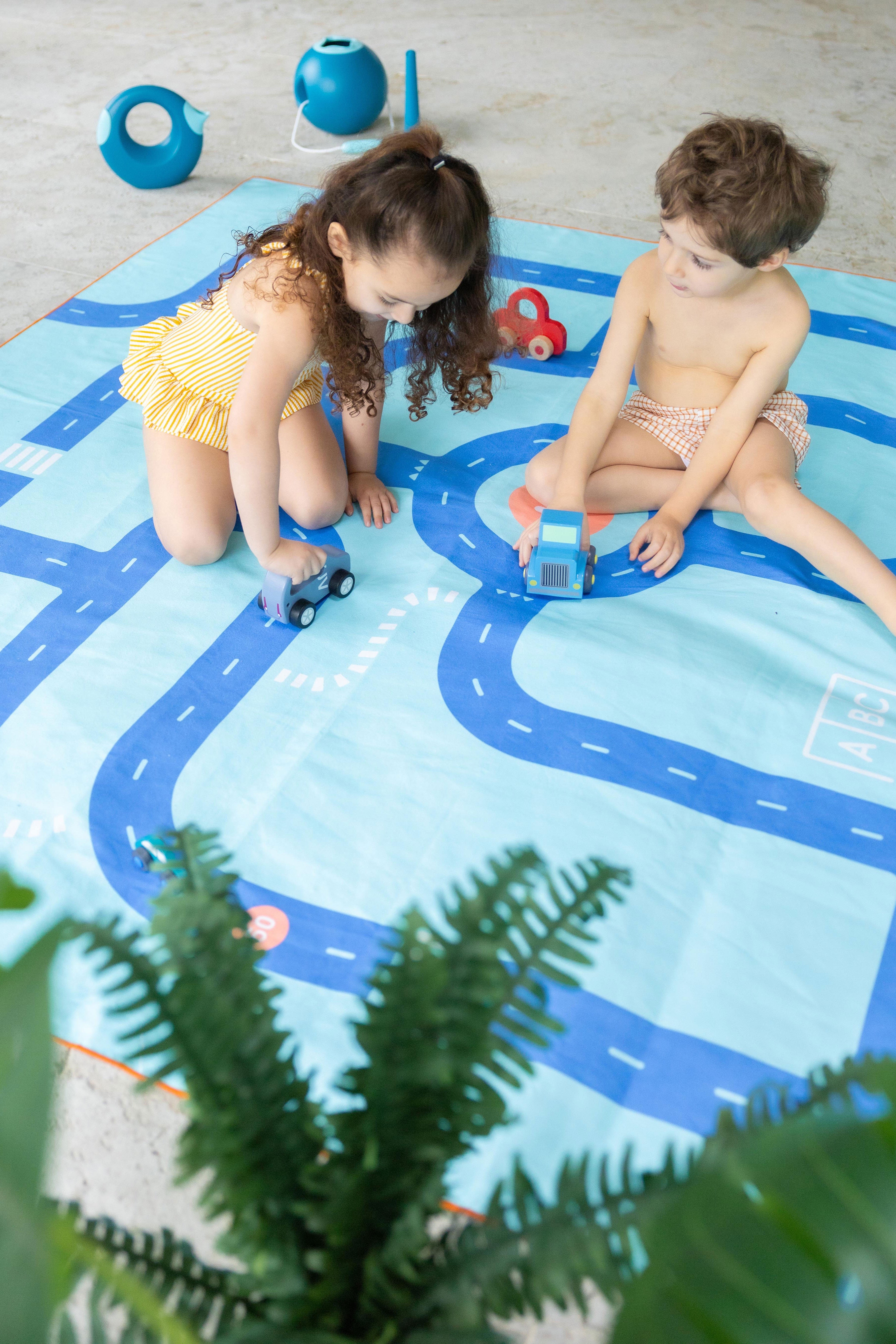 Play Towel XL - Road Blue