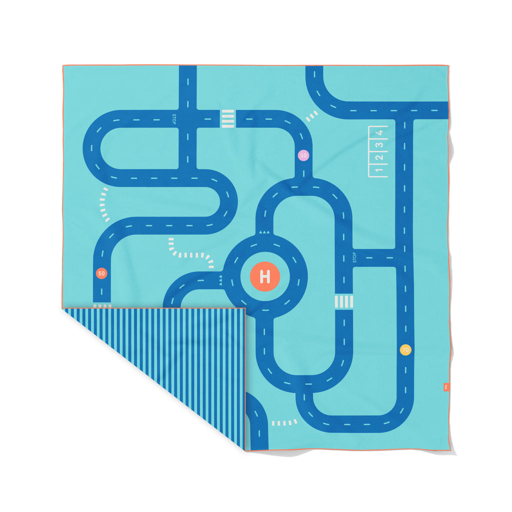 Spelhanddoek XL - Circuit Blauw