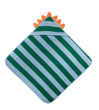 Cotton hooded towel - Dino Lagoon green