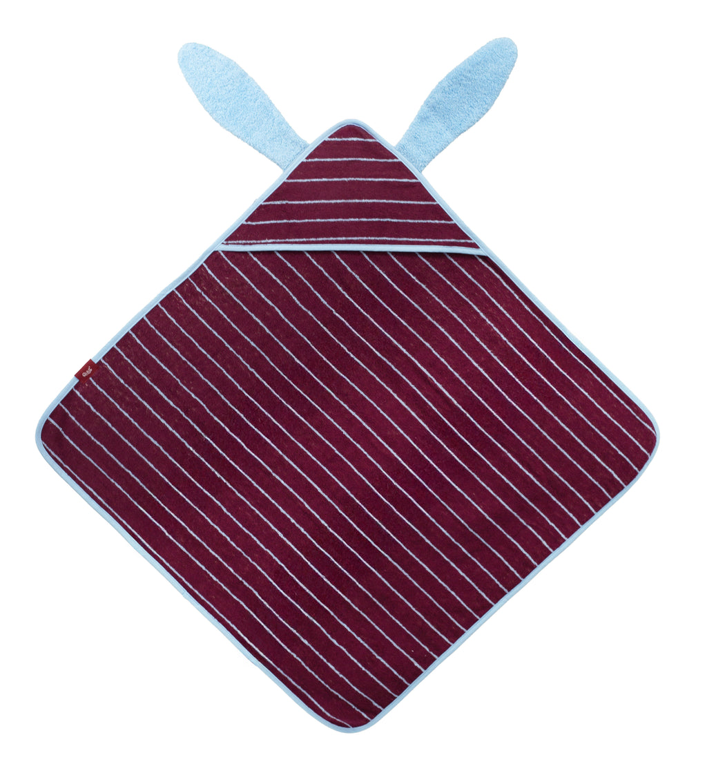 Katoenen Badcape – Konijn Bordeaux