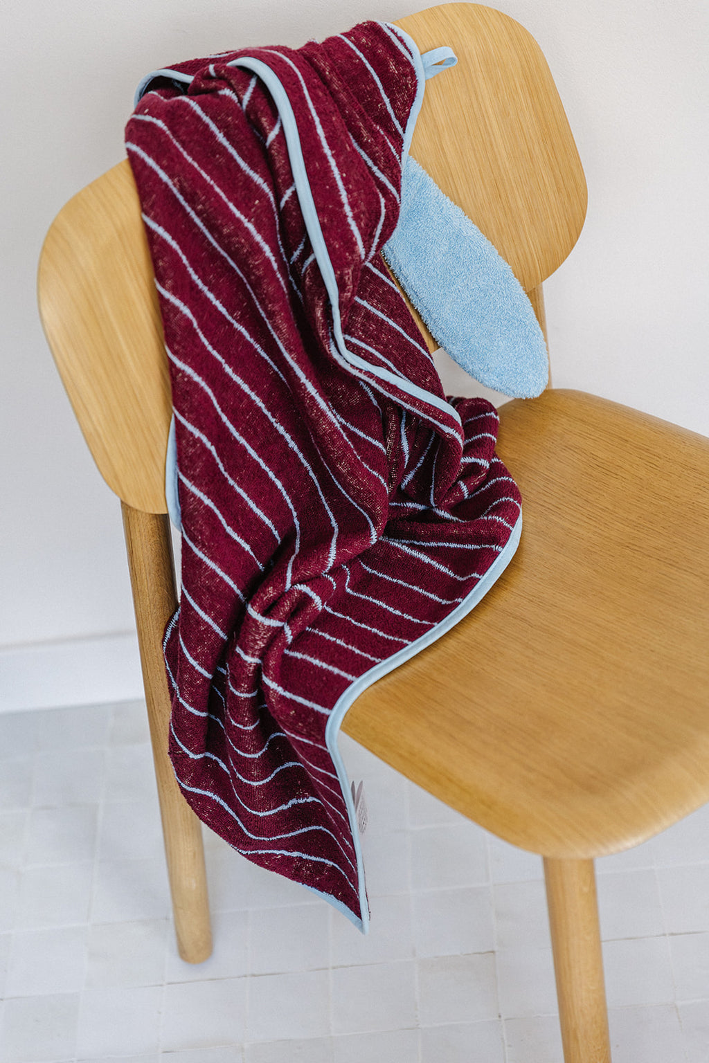 Katoenen Badcape – Konijn Bordeaux