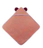 Poncho de bain en coton à capuche - Ourson Lavande