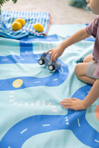 Spelhanddoek Large - Circuit Blauw